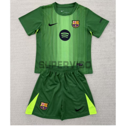 Camiseta de Portero Barcelona 2025/2026 Verde Niño Kit