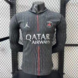 Camiseta PSG Cuarta Equipación 2025/2026 ML Negro (EDICIÓN JUGADOR)