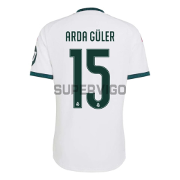 Camiseta ARDA GÜLER 15 Real Madrid Primera Equipación 2026/2027 Blanco con Parche HP
