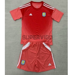 Camiseta de Portero Aston Villa 2025/26 Naranja Niño Kit