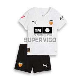Camiseta Valencia Primera Equipación 2025/2026 Blanco Niño Kit