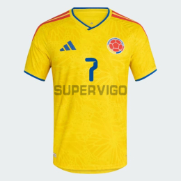 Camiseta Luis Días 7 Colombia Primera Equipación 2026 Amarillo