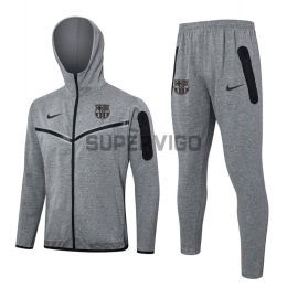 Chandal con Capucha Barcelona 2024/2025 Gris