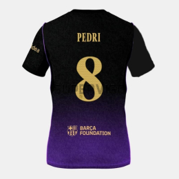 Camiseta PEDRI 8 Barcelona Segunda Equipación 2026/2027 Negro/Morado UCL