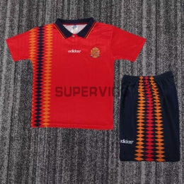 Camiseta España Primera Equipación Retro 1994 Rojo Niño Kit