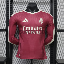 Camiseta Real Madrid Tercera Equipación 2026/2027 ML Rosa con Parche HP (EDICIÓN JUGADOR)