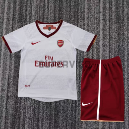 Camiseta Arsenal Segunda Equipación Retro 2007/08 Blanco Niño Kit