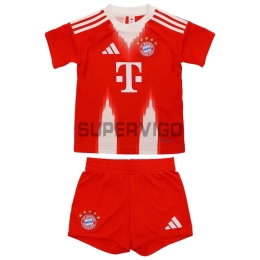 Camiseta Bayern Múnich Primera Equipación 2025/2026 Rojo Niño Kit