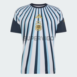 Camiseta Argentina 2026 Pre-Match Azul/Blanco