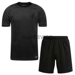 Camiseta Noruega Segunda Equipación Mundial 2026 Negro Niño Kit