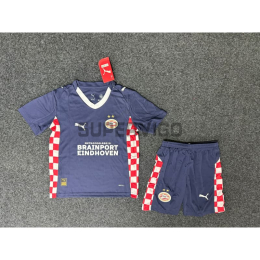 Camiseta PSV Eindhoven Segunda Equipación 2025/2026 Azul Marino Niño Kit