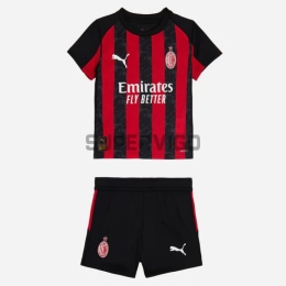 Camiseta AC Milan Primera Equipación 2025/2026 Rojo/Negro Niño Kit