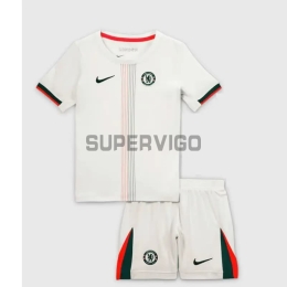 Camiseta Chelsea Segunda Equipación 2025/2026 Blanco Niño Kit