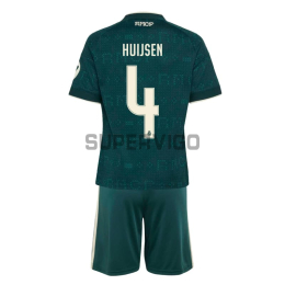 Camiseta HUIJSEN 4 Real Madrid Segunda Equipación 2026/2027 Verde Oscuro Niño Kit con Parche HP