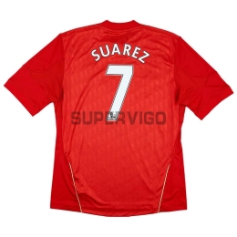 Camiseta SUAREZ 7 Liverpool Primera Equipación Retro 2010/11