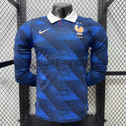 Camiseta Francia Primera Equipación Mundial 2026 ML Azul (EDICIÓN JUGADOR)