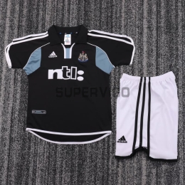Camiseta Newcastle United Segunda Equipación Retro 2000/01 Negro Niño Kit