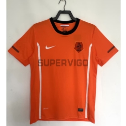 Camiseta Holanda Primera Equipación Retro 2010 Naranja