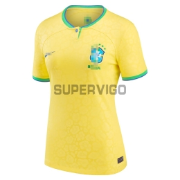 Camiseta Brasil Primera Equipación 2022 Mujer Mundial