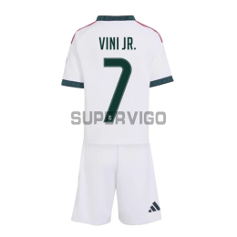 Camiseta VINI JR. 7 Real Madrid Primera Equipación 2026/2027 Blanco Niño Kit con Parche HP