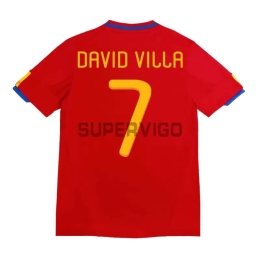 Camiseta DAVID VILLA 7 España Primera Equipación Retro 2010