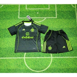 Camiseta Celtic Segunda Equipación 2025/2026 Negro/Verde Niño Kit