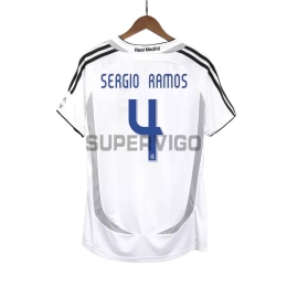 Camiseta SERGIO RAMOS 4 Real Madrid Primera Equipación Retro 2006/07
