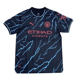 Camiseta Manchester City 2023/2024 Negro/Azul