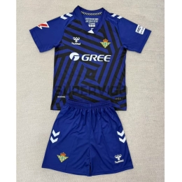 Camiseta de Portero Real Betis 2025/2026 Azul Marino Niño Kit con Parche La Liga