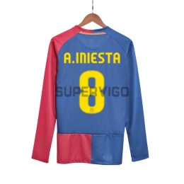 Camiseta A.INIESTA 8 Barcelona Primera Equipación Retro 2008/09 ML