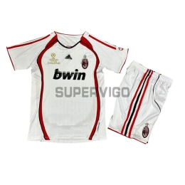 Camiseta AC Milan Segunda Equipación Retro 06/07 Niño Kit