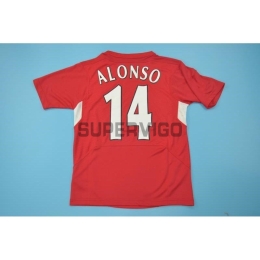 Camiseta ALONSO 14 Liverpool Primera Equipación Retro 2004/05