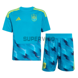 Camiseta de Portero España Primera Equipación Mundial 2026 Azul Niño Kit