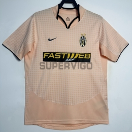 Camiseta Juventus Segunda Equipación Retro 2003/04 Rosa Claro