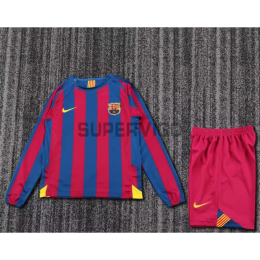 Camiseta Barcelona Primera Equipación Retro 2005/06 ML Rojo/Azul Niño Kit