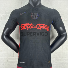Camiseta Barcelona x Travis Scott Limited Edition Segunda Equipación 2024/2025 Negro (EDICIÓN JUGADOR)