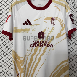 Camiseta Granada Tercera Equipación 2026/2027 Blanco/Oro con Parche La Liga