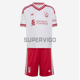 Camiseta Liverpool Segunda Equipación 2026/2027 Blanco Niño Kit