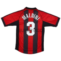 Camiseta MALDINI 3 AC Milan Primera Equipación  Retro 1998/99