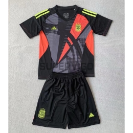 Camiseta De Portero Argentina 2024 Niño Kit Negro
