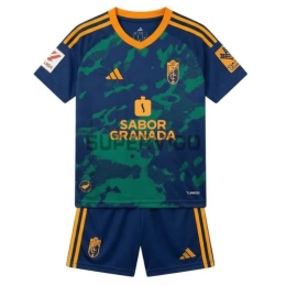 Camiseta Granada Segunda Equipación 2026/2027 Azul/Verde Niño Kit con Parche La Liga