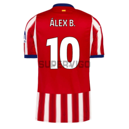 Camiseta ÁLEX B. 10 Atlético de Madrid Primera Equipación 2026/2027 Rojo/Blanco UCL