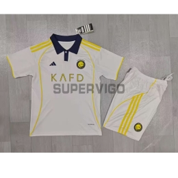 Camiseta Al Nassr Tercera Equipación 2025/2026 Blanco Niño Kit