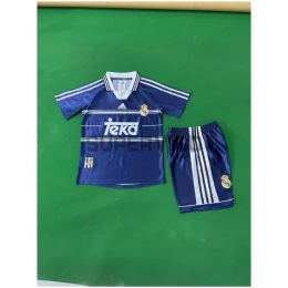 Camiseta Real Madrid Segunda Equipación Retro 1998/99 Niño Kit