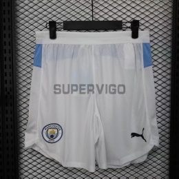 Pantalón Corto Manchester City Primera Equipación 2025/2026 Blanco (EDICIÓN JUGADOR)