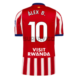 Camiseta ÁLEX B. 10 Atlético de Madrid Primera Equipación 2026/2027 Rojo/Blanco La Liga