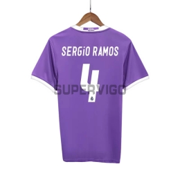 Camiseta SERGIO RAMOS 4 Real Madrid Segunda Equipación Retro 2016/17