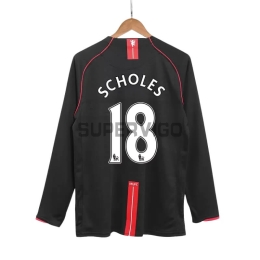 Camiseta SCHOLES 18 Manchester United Segunda Equipación Retro 2007/08 ML