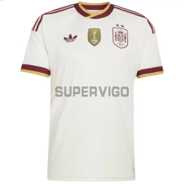 Camiseta España Segunda Equipación Mundial 2026 Blanco 2 Estrellas con FIFA2026