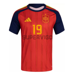 Camiseta Lamine Yamal 19 España Primera Equipación 2026 Rojo/Azul